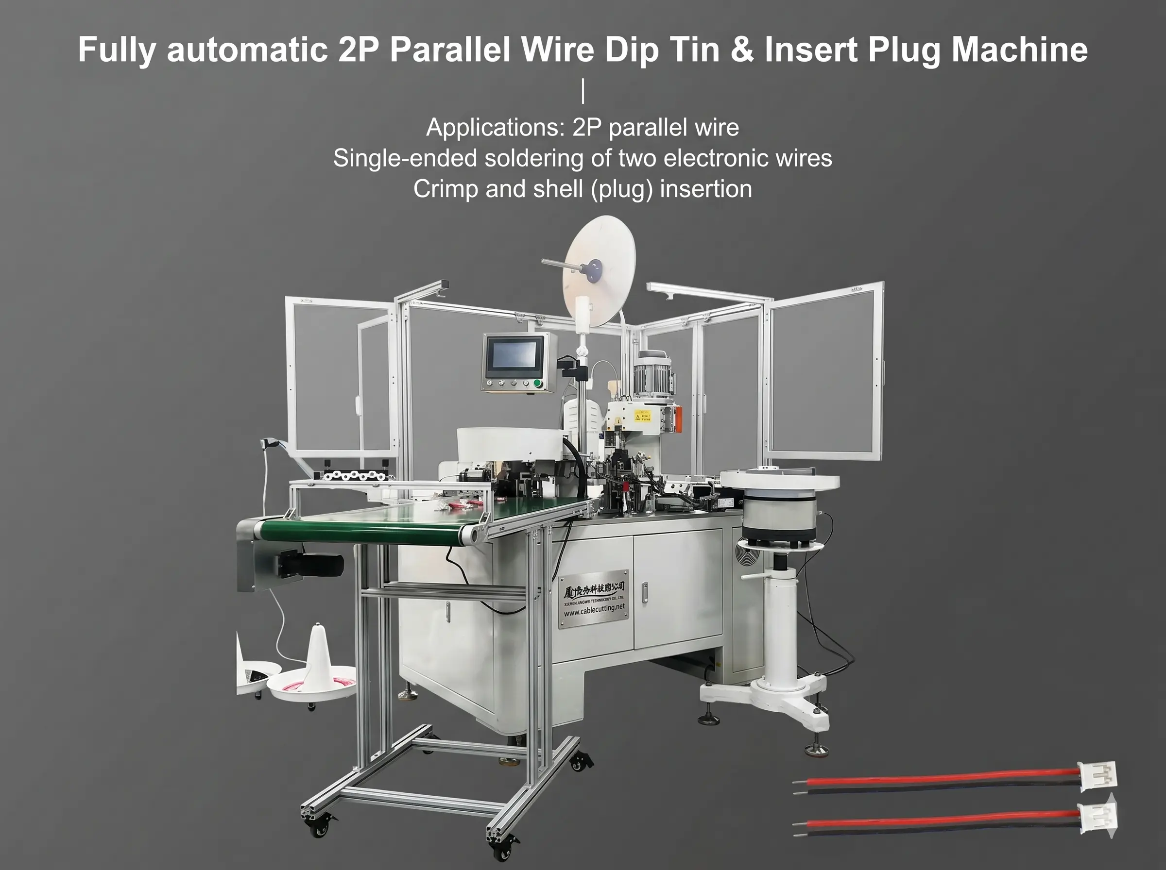 Auto 2P Parallel Wire Dip Tin Machine