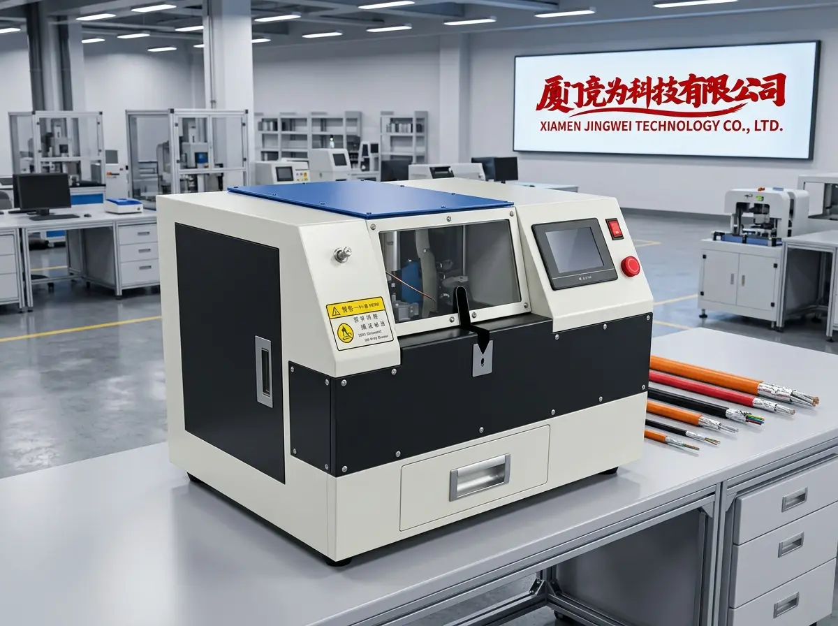 Automatic Cable Shielding Brushing, Folding, and Cutting Machine JW-835 — Demo Video