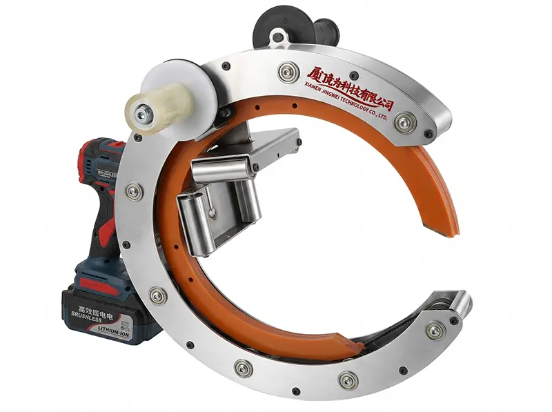 Powered Handheld Orbital Wrapper | Portable Stretch Film Machine for Pipes, Lumber &amp;amp;amp; Long Products HROW-450