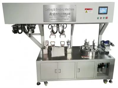 Coax Cable Cut Strip Coil Bind Machine WPM-URT-81M — Demo Video