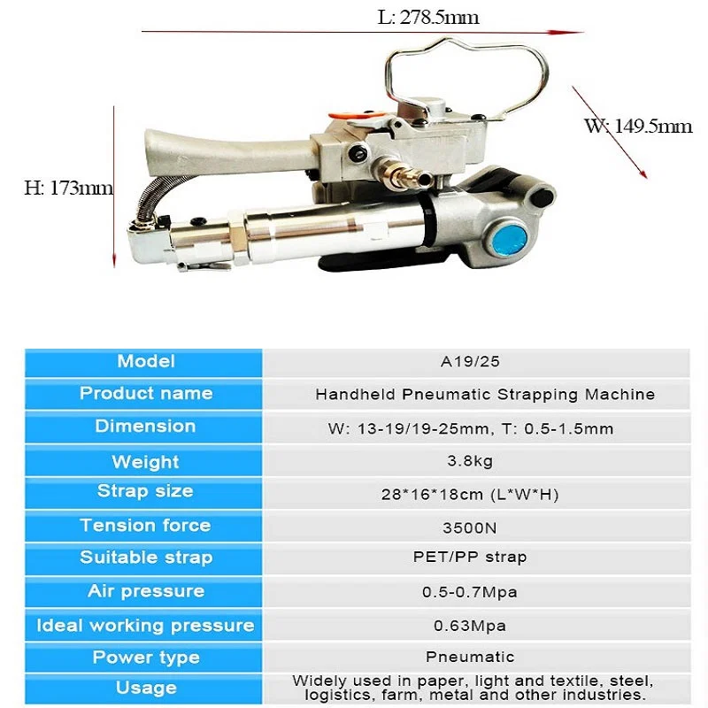 Handheld Pneumatic Strapping Tool WPM-A19/A25 — Part 1