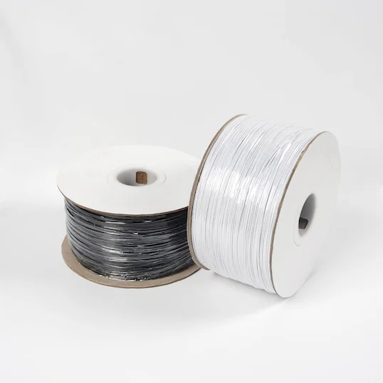 PE Gang Twisted Wire Tie - White/Black Plastic Cable Ties