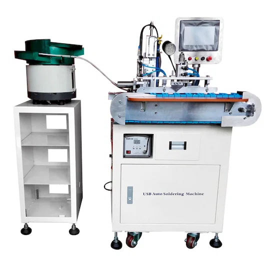 Automatic USB Type-C Cable Soldering Machine - 800-1200pcs/h