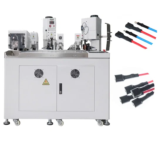 Automatic Dual-Side Crimping & Heat Shrink Tube Machine wpm-068