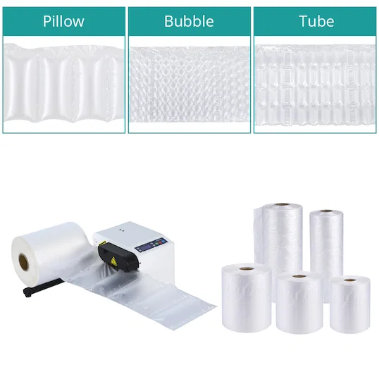 High-Speed Inflatable Bubble Air Pillow Cushion Bag Machine