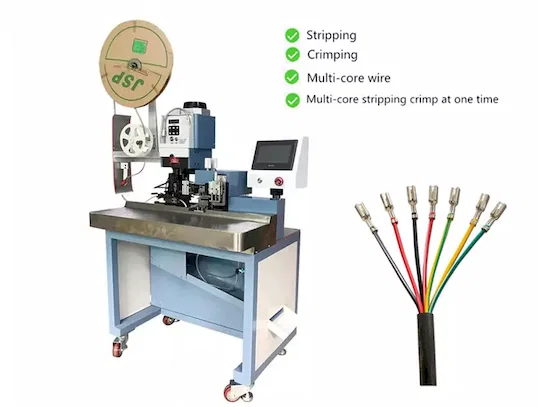 Automatic Multi-Core Cable Stripping & Ferrule Crimping Machine WPM-32